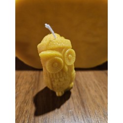 Bougie en forme de chouette - Cire d'abeille pure