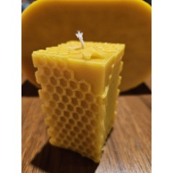 Bougie Nid d'abeille alvéoles - Cire d'abeille pure
